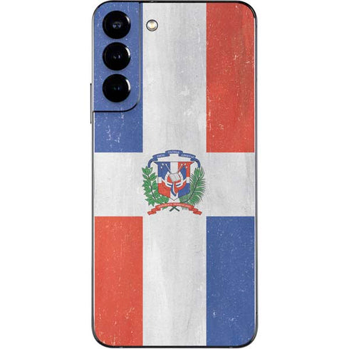 Dominican Republic Flag Distressed Galaxy S22 Plus Skin